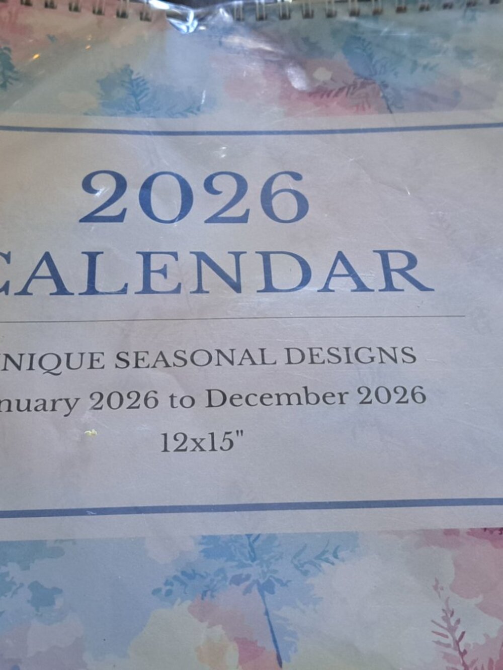 CRANBURY 2026 CALENDAR 12 X 15 WITH STICKERS
